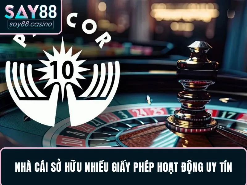 Nhà cái sở hữu nhiều giấy phép hoạt động uy tín