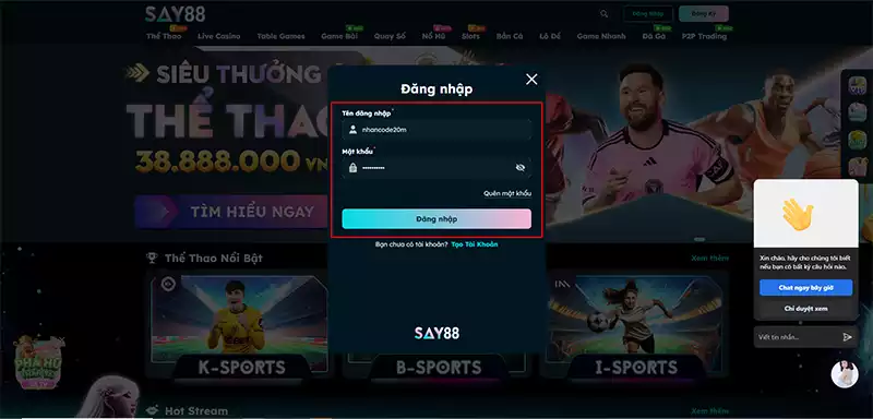 Hướng dẫn đăng nhập SAY88 - Kiểm tra và xác nhận