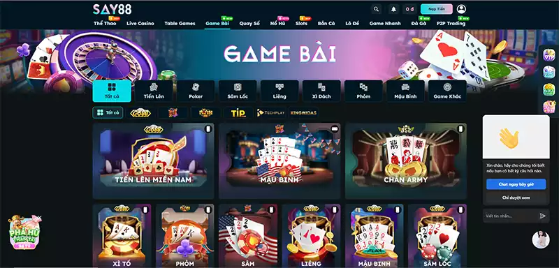 Game bài SAY88 - Chơi đối kháng ăn tiền trực tiếp tại SAY88