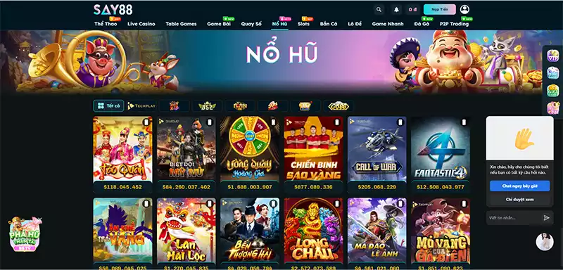 Nổ hũ SAY88 - Chơi slot rinh tiền không giới hạn