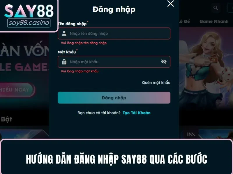 Tiến hành truy cập Website nhà cái để bắt đầu đăng nhập SAY88